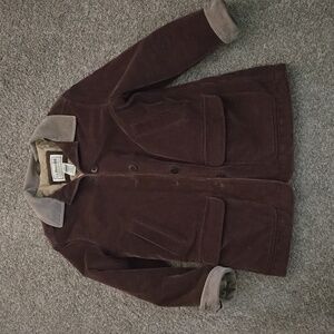 LL Bean women's corduroy barn coat, insulated...EUC